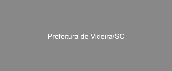 Provas Anteriores Prefeitura de Videira/SC